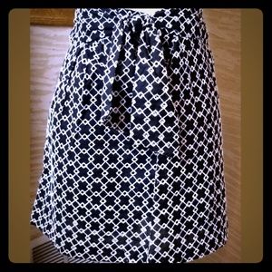 GRACE Black and White Eyelet Skirt Sz. 6